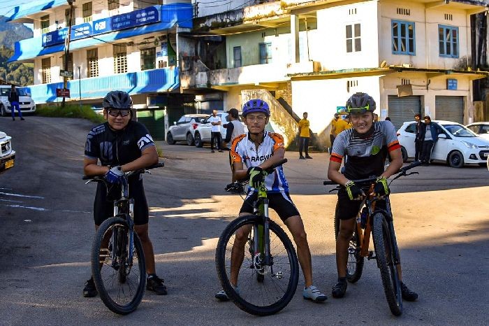 Participants of 1st Kohima Cross Country (XC) Cycle Race organised by Kohima Smart City Development Ltd.